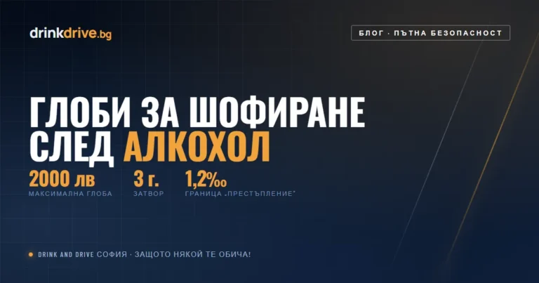 Глоби и наказания за шофиране след алкохол 2026