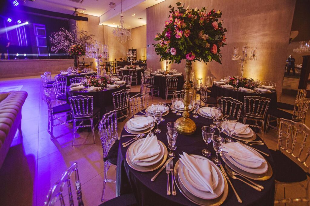 A company event hall with warm lighting, drink and drive for parties in Sofia